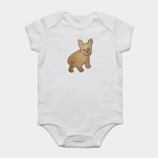 Watercolor cutest puppy pug butt watercolour painting Baby Bodysuit